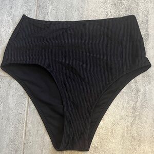 Aerie Black Cheeky Bikini Bottoms